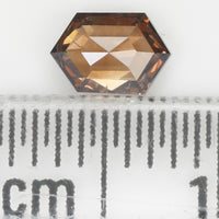 0.37 Ct Natural Loose Diamond, Hexagon Diamond, Brown Diamond, Polished Diamond, Rustic Diamond,Rose Cut Diamond KDK2317