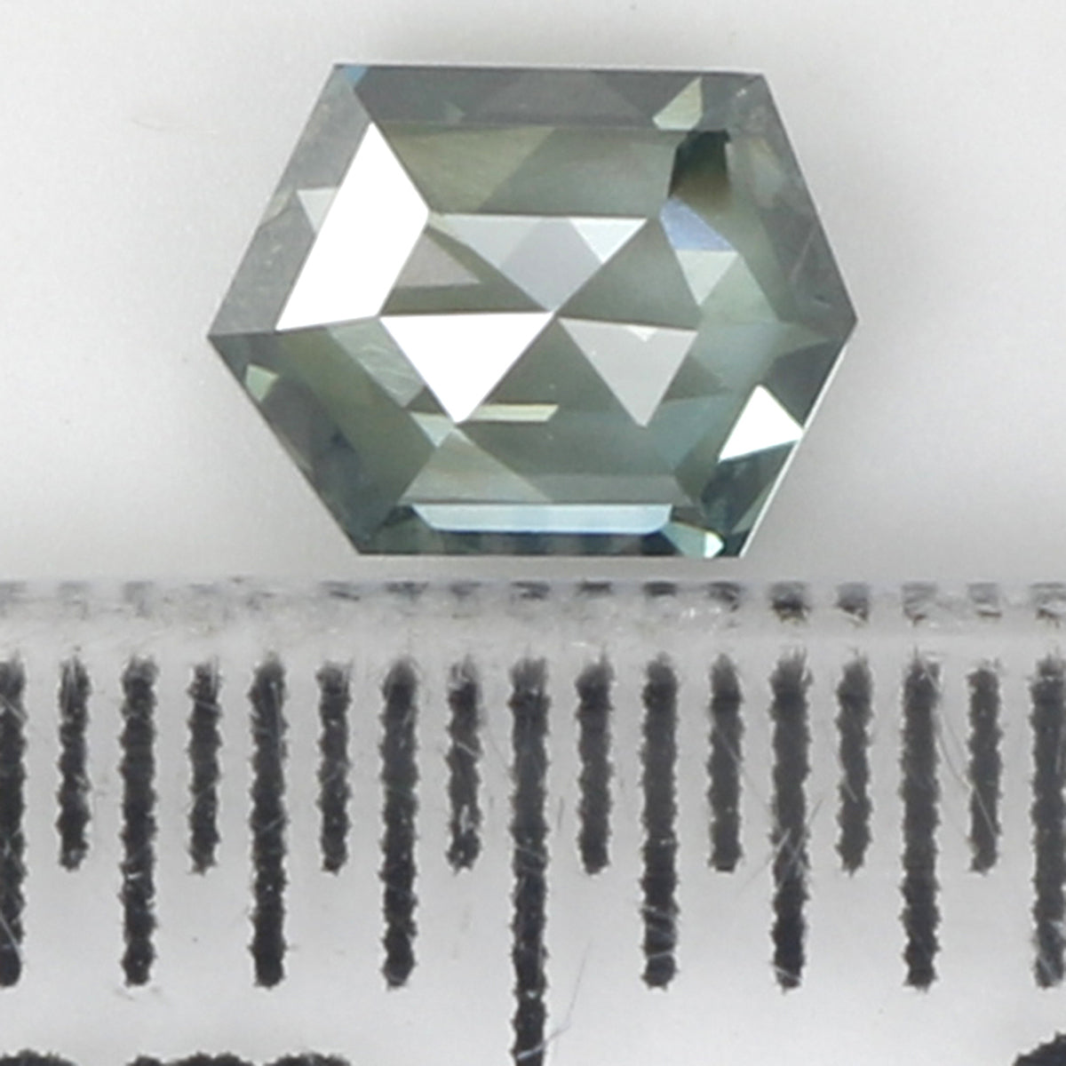 0.40 CT Natural Loose Hexagon Shape Diamond Blue Color Hexagon Cut Diamond 5.00 MM Natural Loose Blue Diamond Hexagon Rose Cut Diamond LQ573
