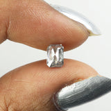 0.65 Ct Natural Loose Diamond, Emerald Cut Diamonds, Salt and Pepper Diamond, Rose Cut Rustic Diamond, Radiant Diamond, KDL9579