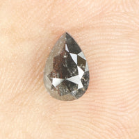 0.86 CT Natural Loose Diamond, Pear Diamond, Black Diamond, Rustic Diamond, Rose Cut Diamond, Pear Cut Diamond, Fancy Color Diamond KDL168