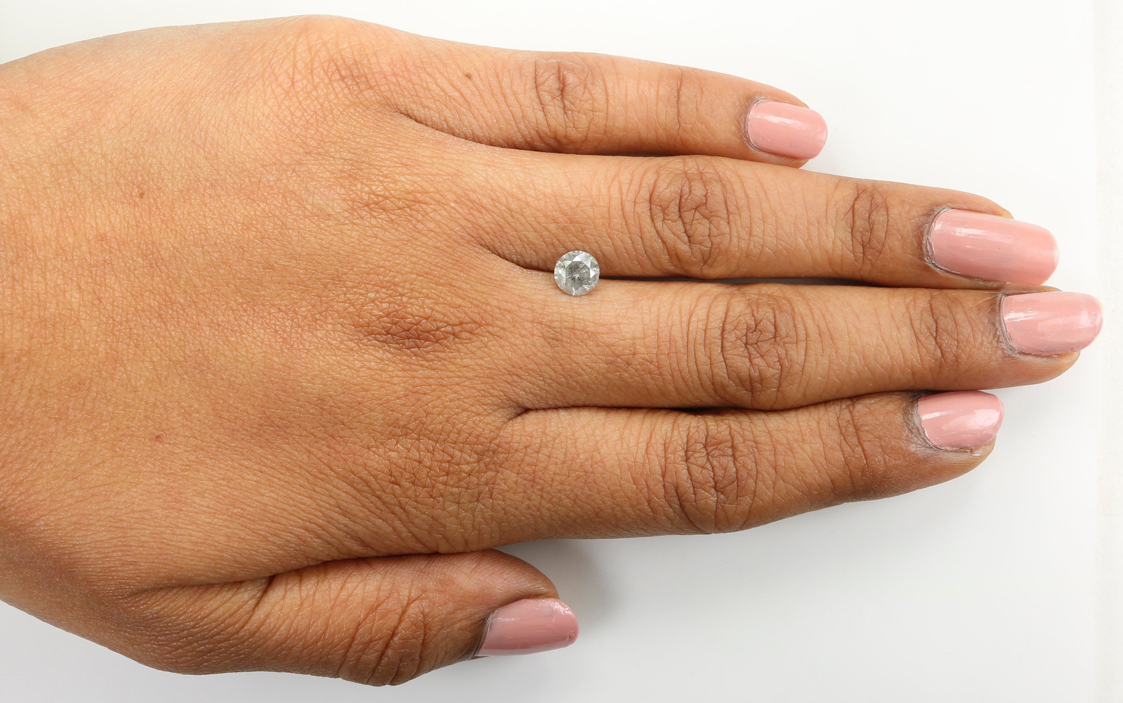 0.76 Ct Natural Loose Round Shape Diamond Salt And Pepper Round Cut Diamond 5.70 MM Natural Loose Diamond Round Brilliant Cut Diamond LQ5008