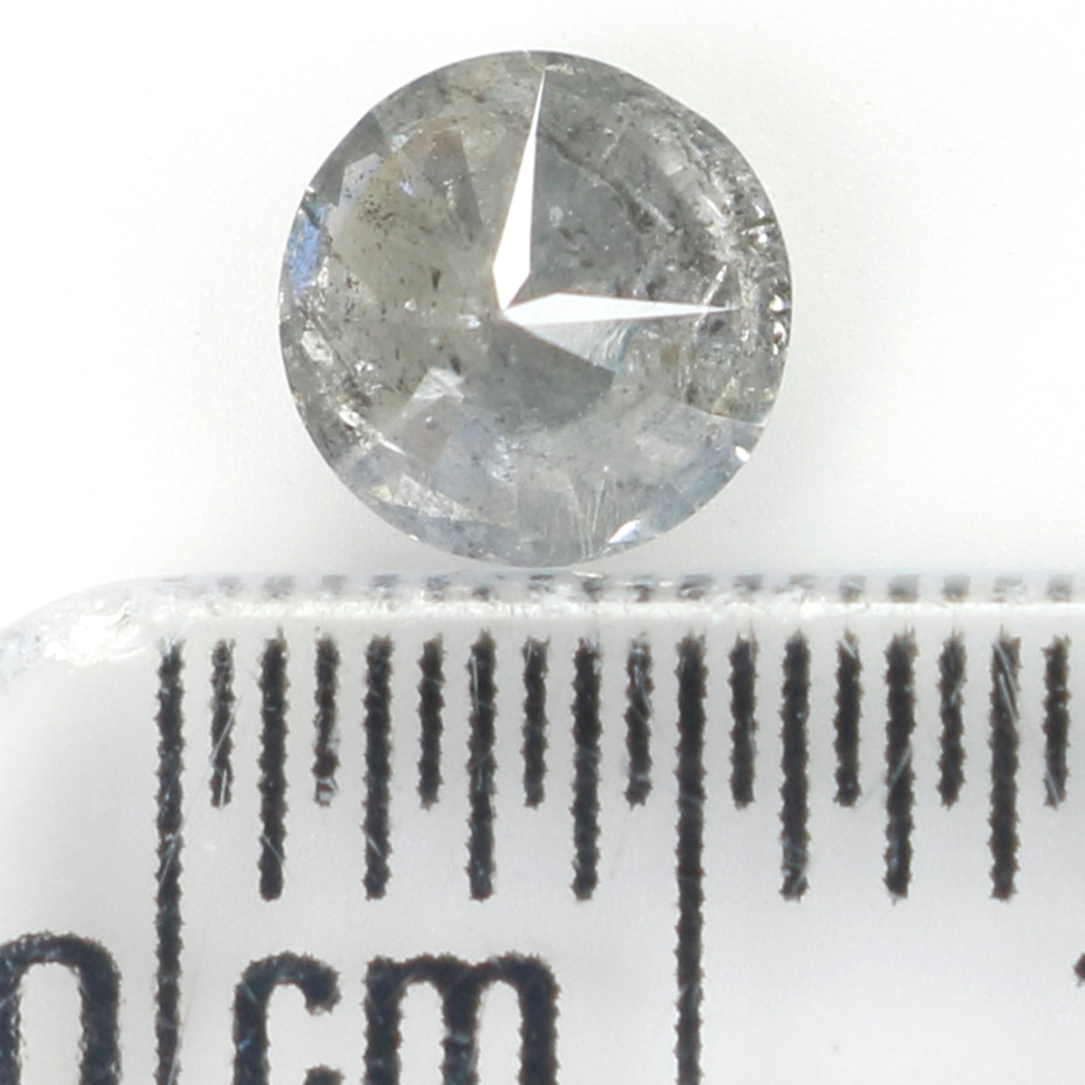 0.45 CT Natural Loose Round Shape Diamond Salt And Pepper Round Diamond 4.90 MM Natural Black Gray Color Round Brilliant Cut Diamond LQ036
