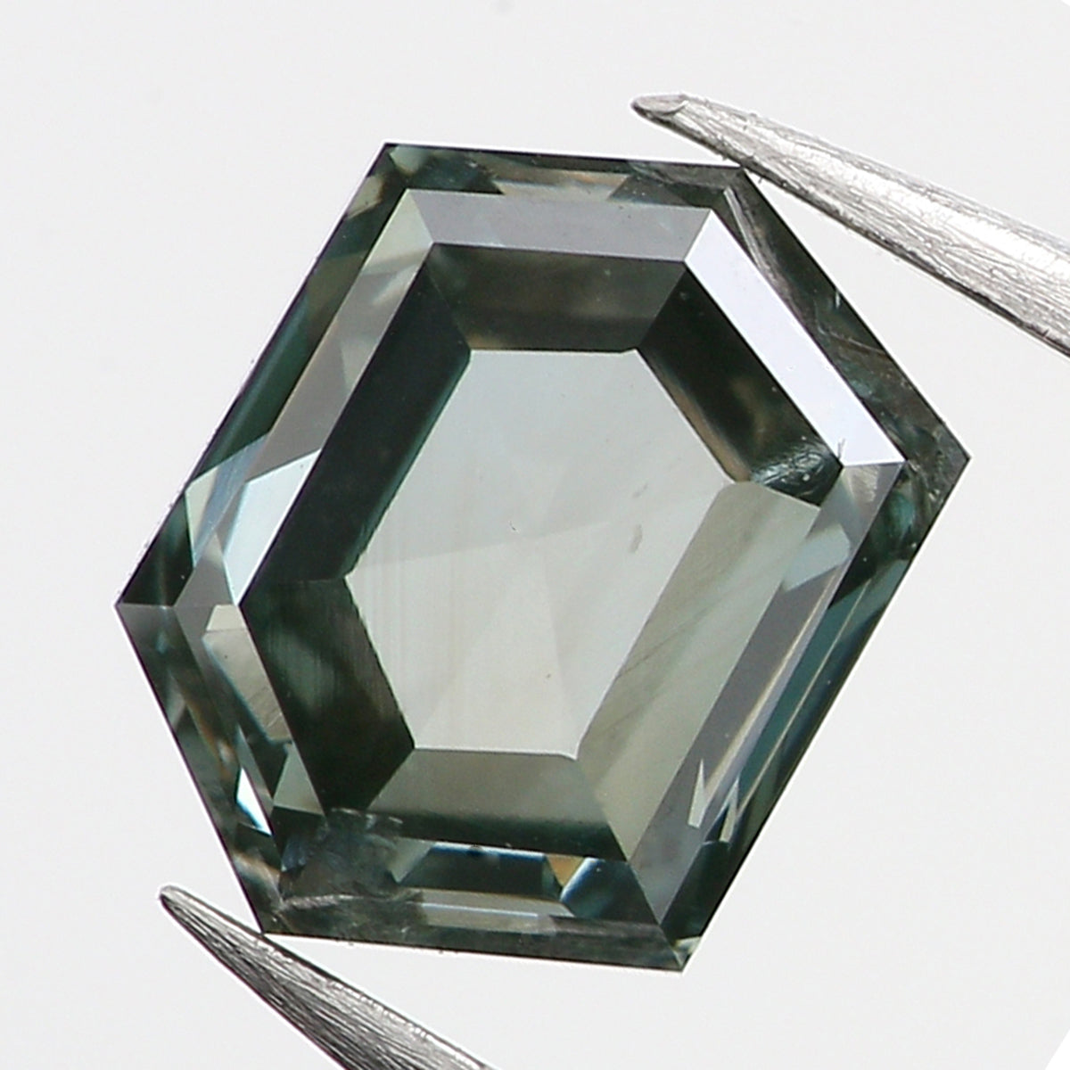 0.40 CT Natural Loose Hexagon Shape Diamond Blue Color Hexagon Cut Diamond 5.00 MM Natural Loose Blue Diamond Hexagon Rose Cut Diamond LQ573