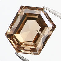 0.67 Ct Natural Loose Diamond, Hexagon Diamond, Brown Diamond, Polished Diamond, Rustic Diamond, Color Diamond, Rose Cut Diamond, KDL658