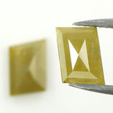 2.62 Ct Natural Loose Diamond, Antique Diamond, Yellow Diamond, Green Diamond, Rose Cut Diamond, Fancy Shape Diamond, Unique Diamond KDL5011