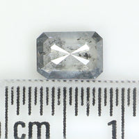 0.65 Ct Natural Loose Diamond, Emerald Cut Diamonds, Salt and Pepper Diamond, Rose Cut Rustic Diamond, Radiant Diamond, KDL9579