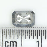 0.65 Ct Natural Loose Diamond, Emerald Cut Diamonds, Salt and Pepper Diamond, Rose Cut Rustic Diamond, Radiant Diamond, KDL9579
