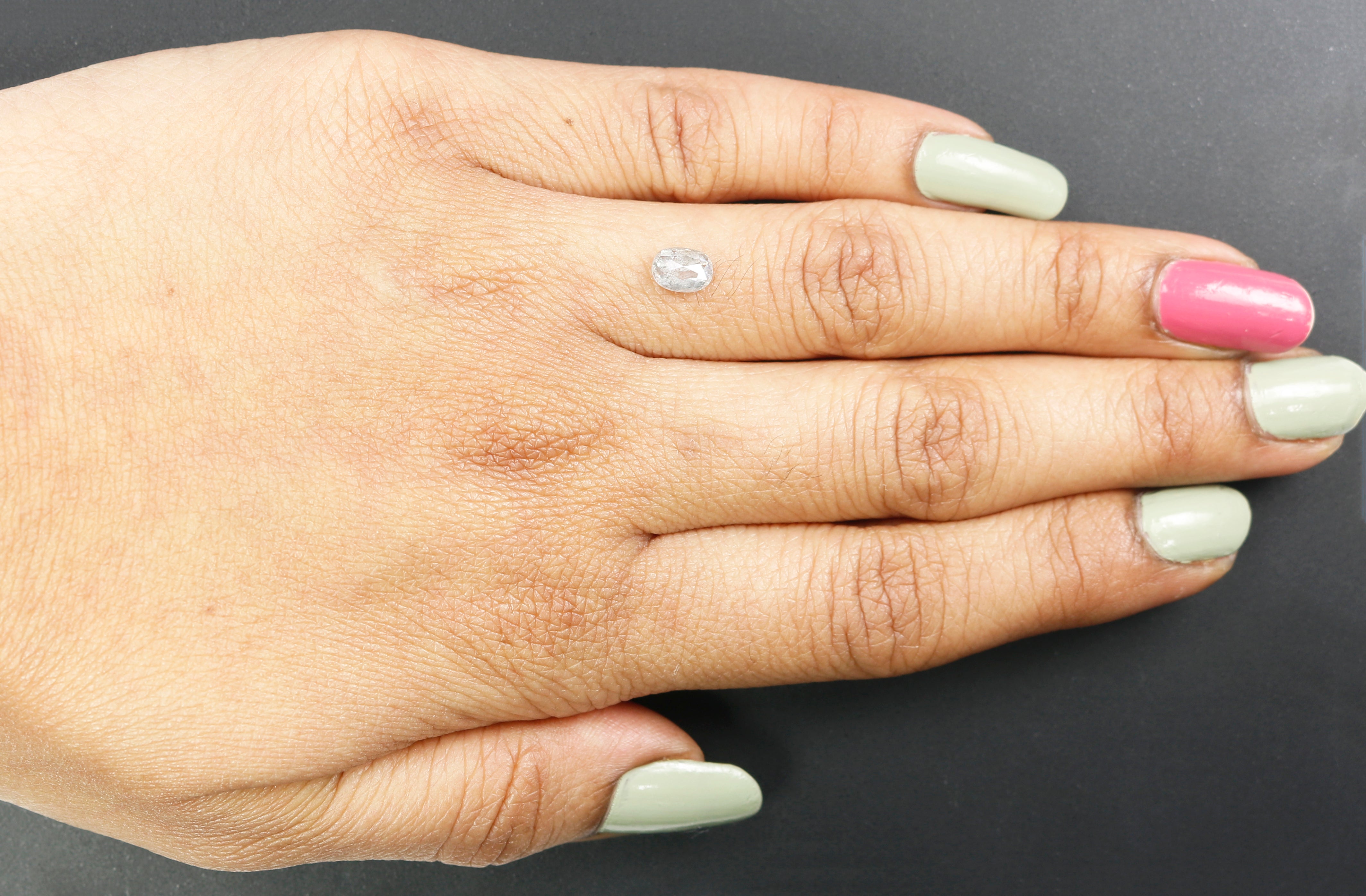 0.66 Ct Natural Loose Oval Shape Diamond Grey Color Oval Cut Diamond 6.00 MM Natural Loose Grey Color Diamond Oval Rose Cut Diamond LQ134