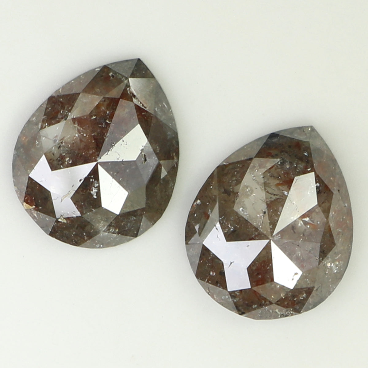 3.93 CT Natural Loose Pear Cut Pair Diamond Brown Color Pear Shape Diamond 9.85 MM Natural Loose Brown Diamond Pear Rose Cut Diamond QL6618