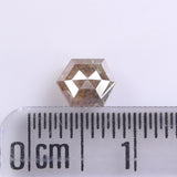 0.70 CT Natural Loose Diamond Hexagon Brown Salt And Pepper Color 5.70 MM KDL9362