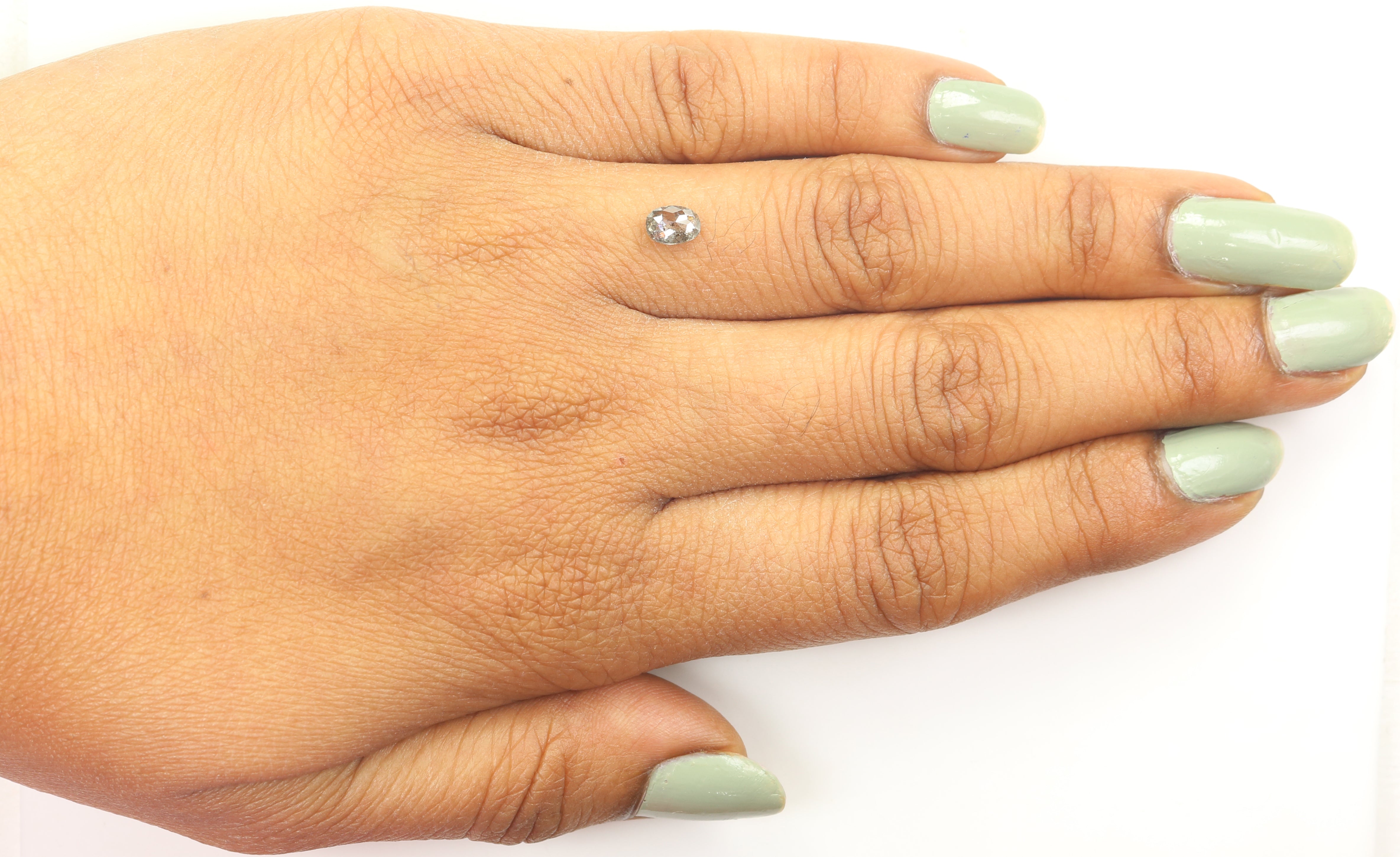 0.40 Ct Natural Loose Oval Shape Diamond Salt And Pepper Oval Cut Diamond 5.30 MM Natural Loose Diamond Oval Shape Rose Cut Diamond LQ422