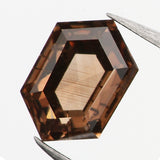 0.37 Ct Natural Loose Diamond, Hexagon Diamond, Brown Diamond, Polished Diamond, Rustic Diamond,Rose Cut Diamond KDK2317