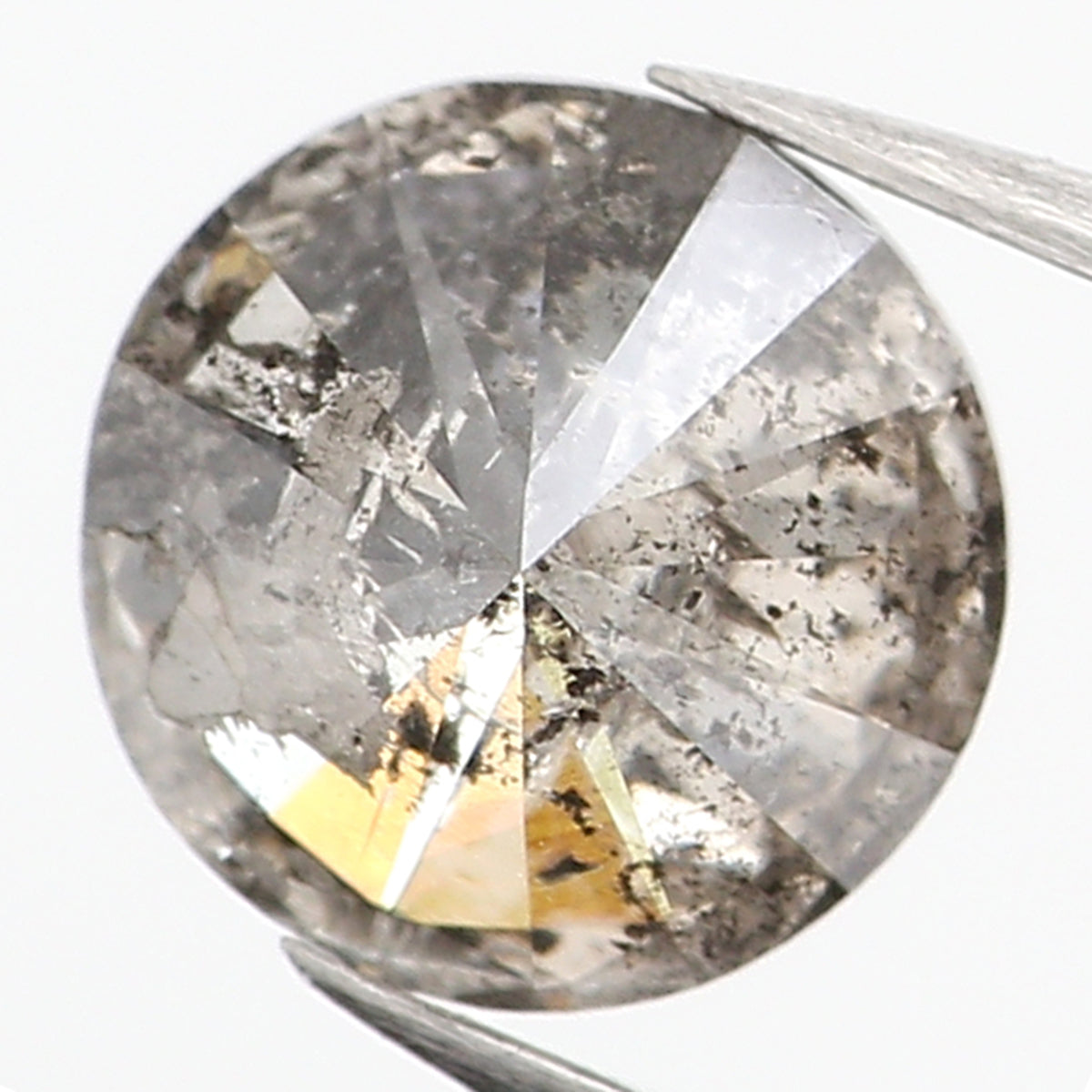 0.82 CT Natural Loose Round Shape Diamond Salt And Pepper Round Cut Diamond 6.00 MM Natural Loose Diamond Round Brilliant Cut Diamond LQ605