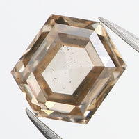 0.34 Ct Natural Loose Diamond, Hexagon Diamond, Brown Diamond, Polished Diamond, Rustic Diamond, Rose Cut Diamond, KR2322