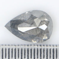 1.03 CT Pear Cut Diamond, Salt and Pepper Diamond, Natural Loose Diamond, Black Diamond, Grey Diamond, Real Galaxy Rose Cut Diamond KDL9950