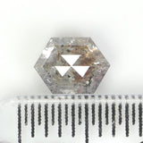 0.63 Ct Natural Loose Diamond, Hexagon Diamond, Salt and Pepper Diamond, Hexagon Cut Diamond, Polished Diamond, Rose Cut Diamond KDL9618