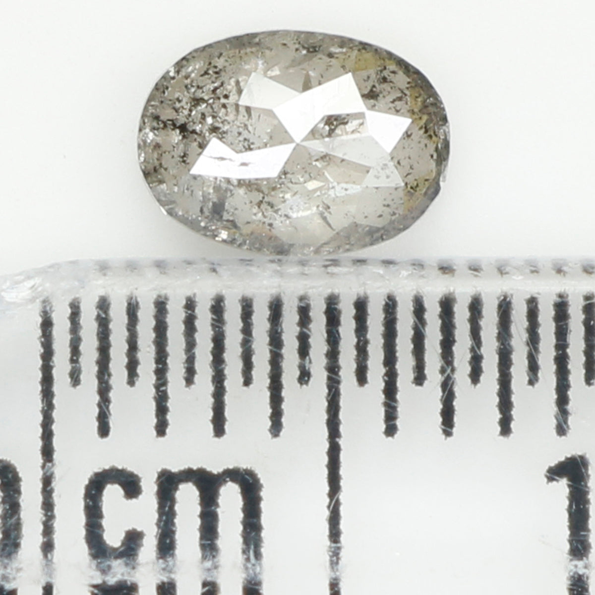 0.36 CT Natural Loose Oval Shape Diamond Salt And Pepper Oval Diamond 5.50 MM Natural Diamond Black Grey Color Oval Rose Cut Diamond LQ424