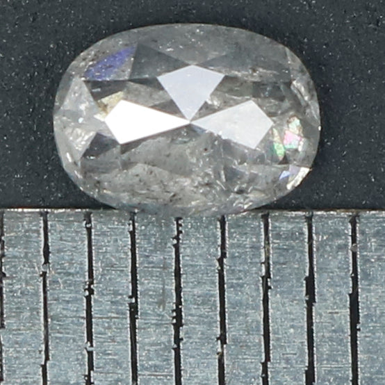 0.66 Ct Natural Loose Oval Shape Diamond Grey Color Oval Cut Diamond 6.00 MM Natural Loose Grey Color Diamond Oval Rose Cut Diamond LQ134