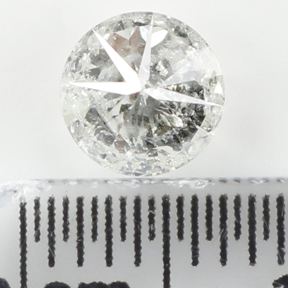 0.80 CT Natural Loose Round Shape Diamond Salt And Pepper Round Diamond 5.80 MM Natural Black Grey Color Round Brilliant Cut Diamond LQ5568