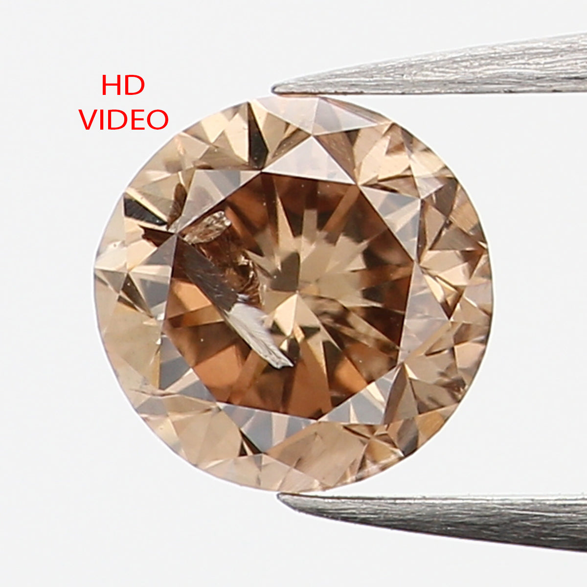 0.48 Ct Natural Loose Round Shape Diamond Brown Color Round Cut Diamond 4.85 MM Natural Brown Diamond Round Brilliant Cut Diamond LQ775