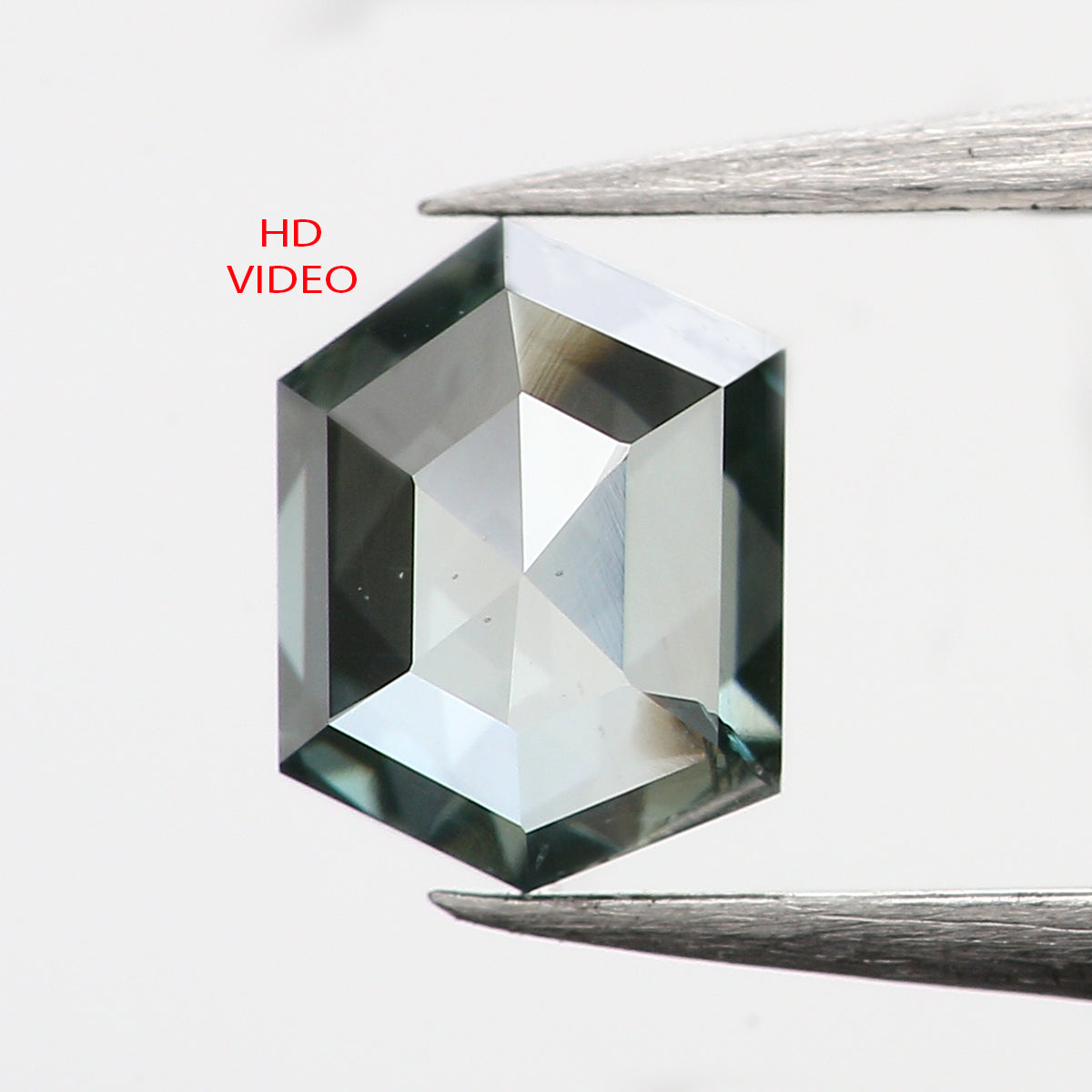 0.40 Ct Natural Loose Diamond, Hexagon Diamond, Blue Diamond, Hexagon Cut Diamond, Polished Diamond, Rose Cut Diamond, Rustic Diamond L573