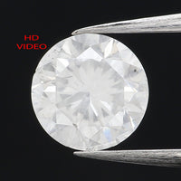 0.73 Ct Natural Loose Diamond, White Diamond, Round Diamond, Round Brilliant Cut Diamond, Sparkling Diamond, Rustic Diamond KDL318