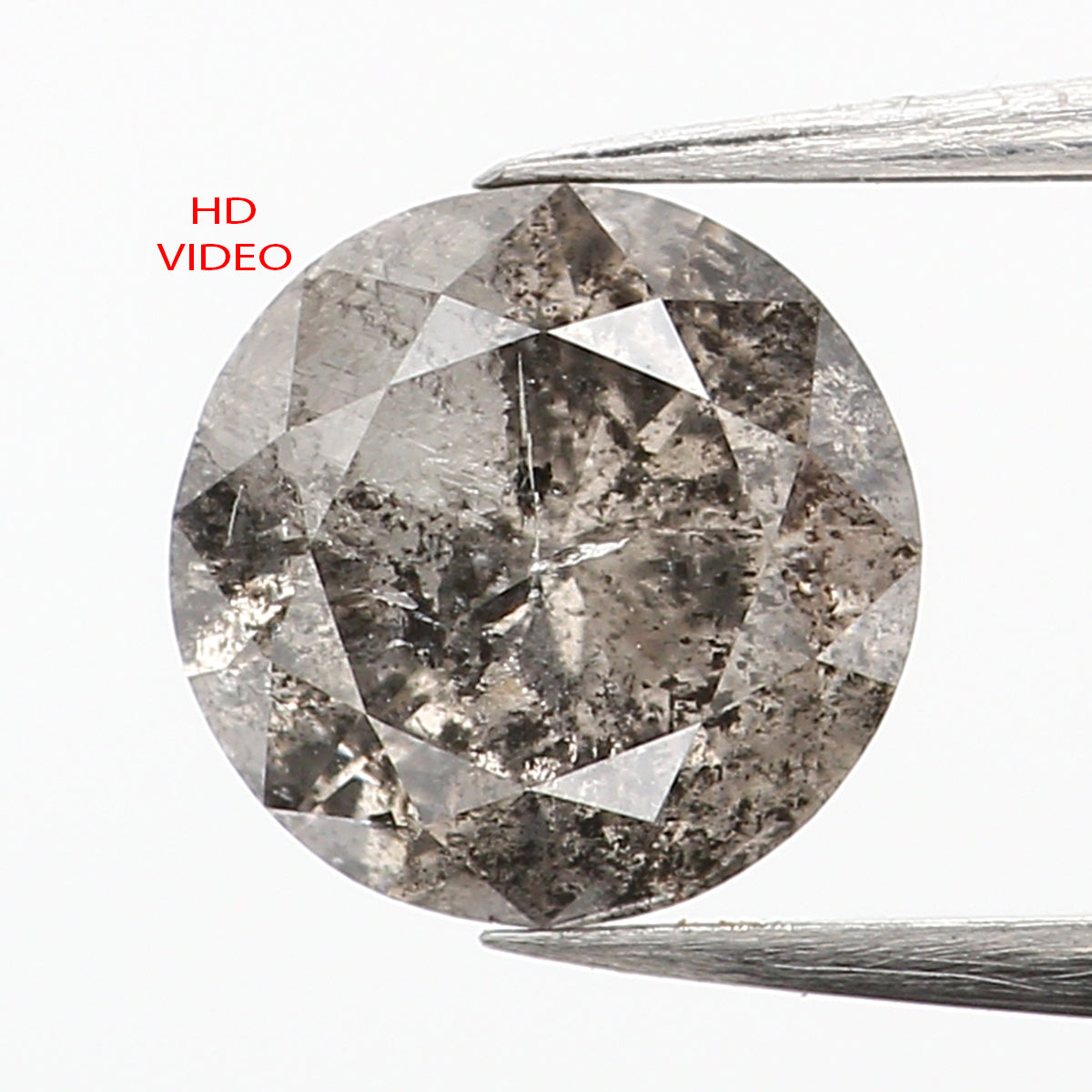 0.82 CT Natural Loose Round Shape Diamond Salt And Pepper Round Cut Diamond 6.00 MM Natural Loose Diamond Round Brilliant Cut Diamond LQ605