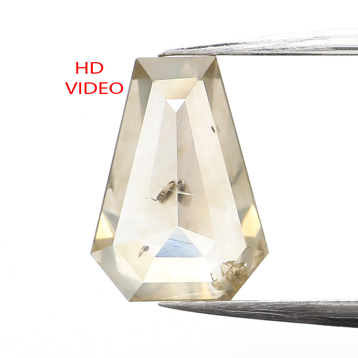 1.43 CT Natural Loose Diamond, Coffin Diamond, Grey Diamond, Yellow Diamond, Rose Cut Diamond, Coffin Cut Diamond, Fancy Color Diamond KDL387