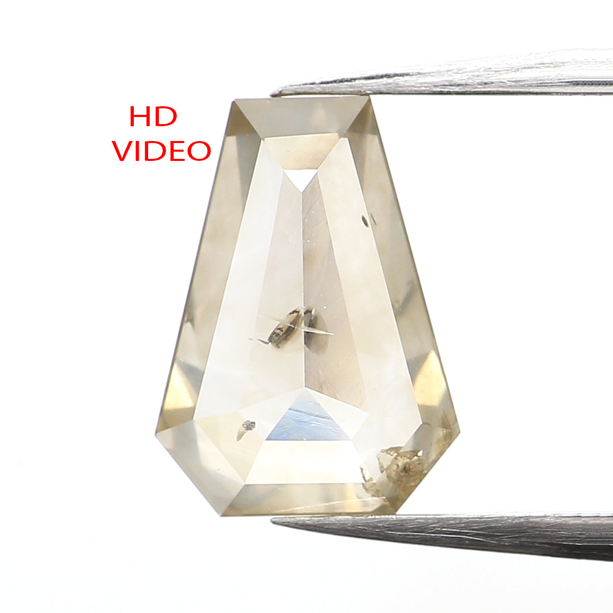 1.43 CT Natural Loose Coffin Diamond Grey Yellow Color Coffin Diamond 8.35 MM Natural Loose Diamond Grey Color Coffin Shape Diamond QL387