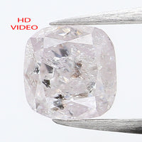 0.51 Ct Natural Loose Diamond, Cushion Diamond, Faint Pink Diamond, Polished Diamond, Real Diamond, Rustic Diamond, Antique Diamond L5761