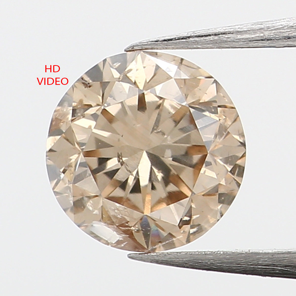 0.62 Ct Natural Loose Diamond, Brown Diamond, Round Diamond, Round Brilliant Cut Diamond, Sparkling Diamond, Rustic Diamond KDL628