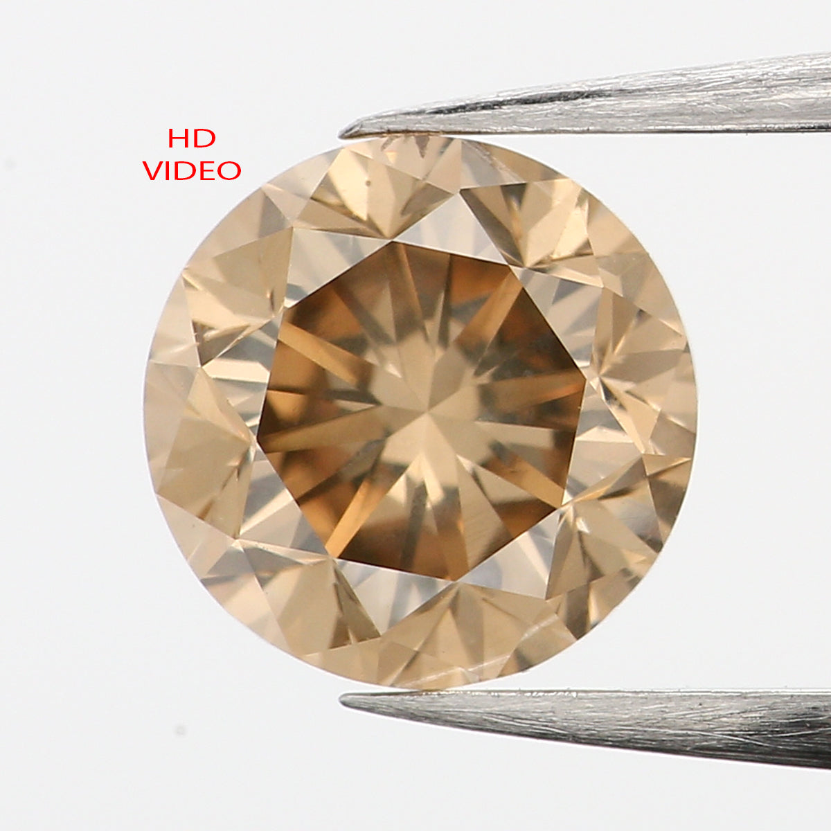 0.86 Ct Natural Loose Diamond, Brown Diamond, Round Diamond, Round Brilliant Cut Diamond, Sparkling Diamond, Rustic Diamond KDL635