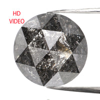 5.10 Ct Natural Loose Diamond, Round Rose Cut Diamond, Black Diamond, Gray Diamond, Salt and Pepper Diamond, Rose Cut Diamond KDL093