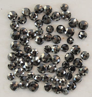 Natural Loose Diamond Old Rose Cut Black Color 2nd Number 1.00 to 2.60 MM Q37