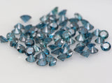 Natural Loose Diamond Round Blue Color VS1 SI1 Clarity 1.55 to 2.05 MM  15 Pcs Q24