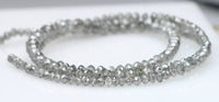 Natural Loose Diamond Round Faceted Bead Salt And Pepper 43.00 Cm 18.25 Ct Q69