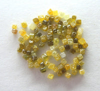Natural Loose Diamond Undrilled Cube Yellow Brown Mix Color 1 .00 to 1.5 MM 1 .00 Ct Scoop Q127