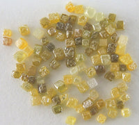 Natural Loose Diamond Undrilled Cube Yellow Brown Mix Color 1 .00 to 1.5 MM 1 .00 Ct Scoop Q127