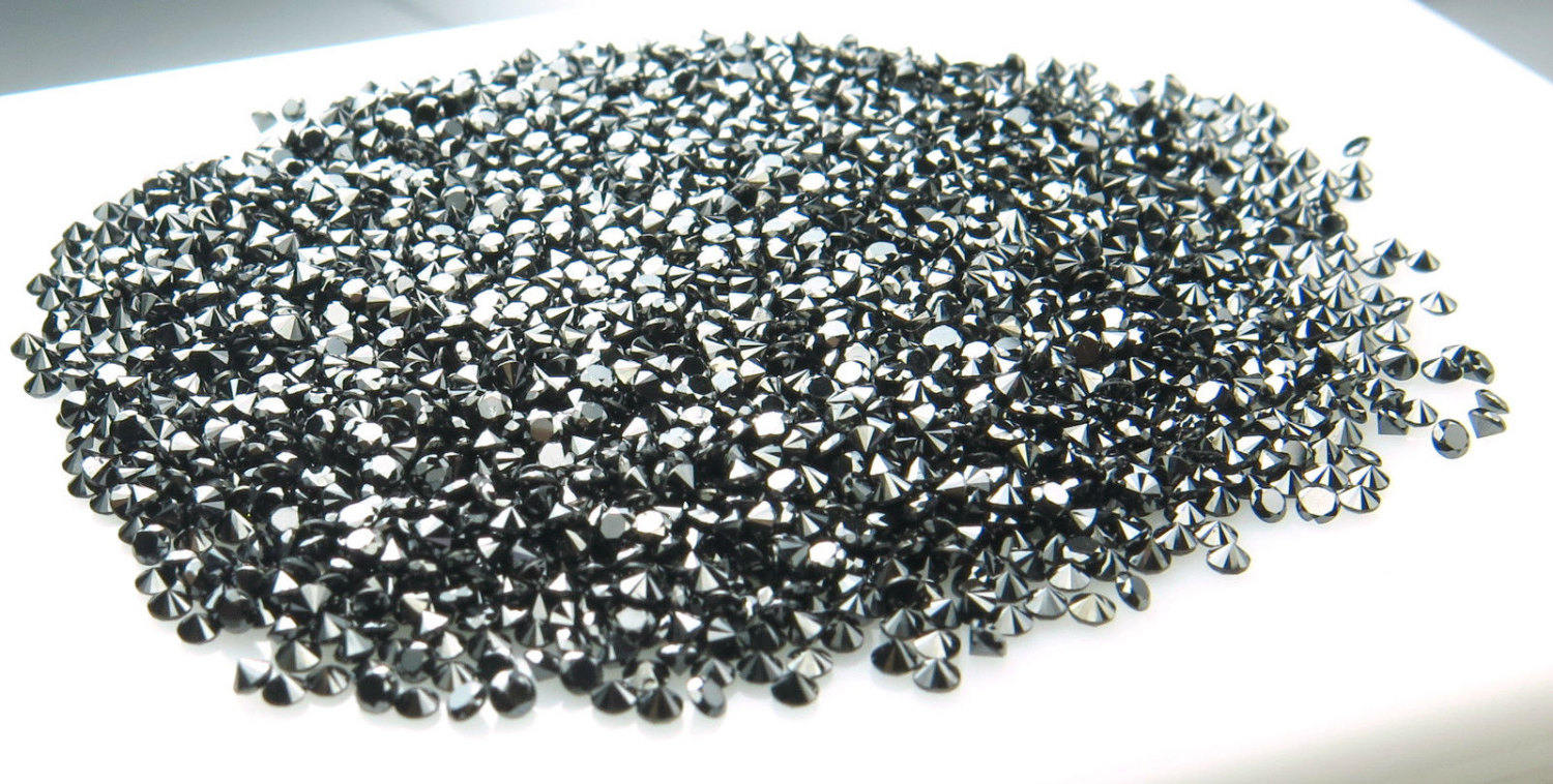 Natural Loose Diamond Round Black Color I3 Clarity 100 Pcs Q34