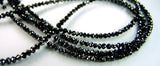 Natural Loose Diamond Bead Round Black Color I3 Clarity 2.00 to 2.80 MM Q67-1