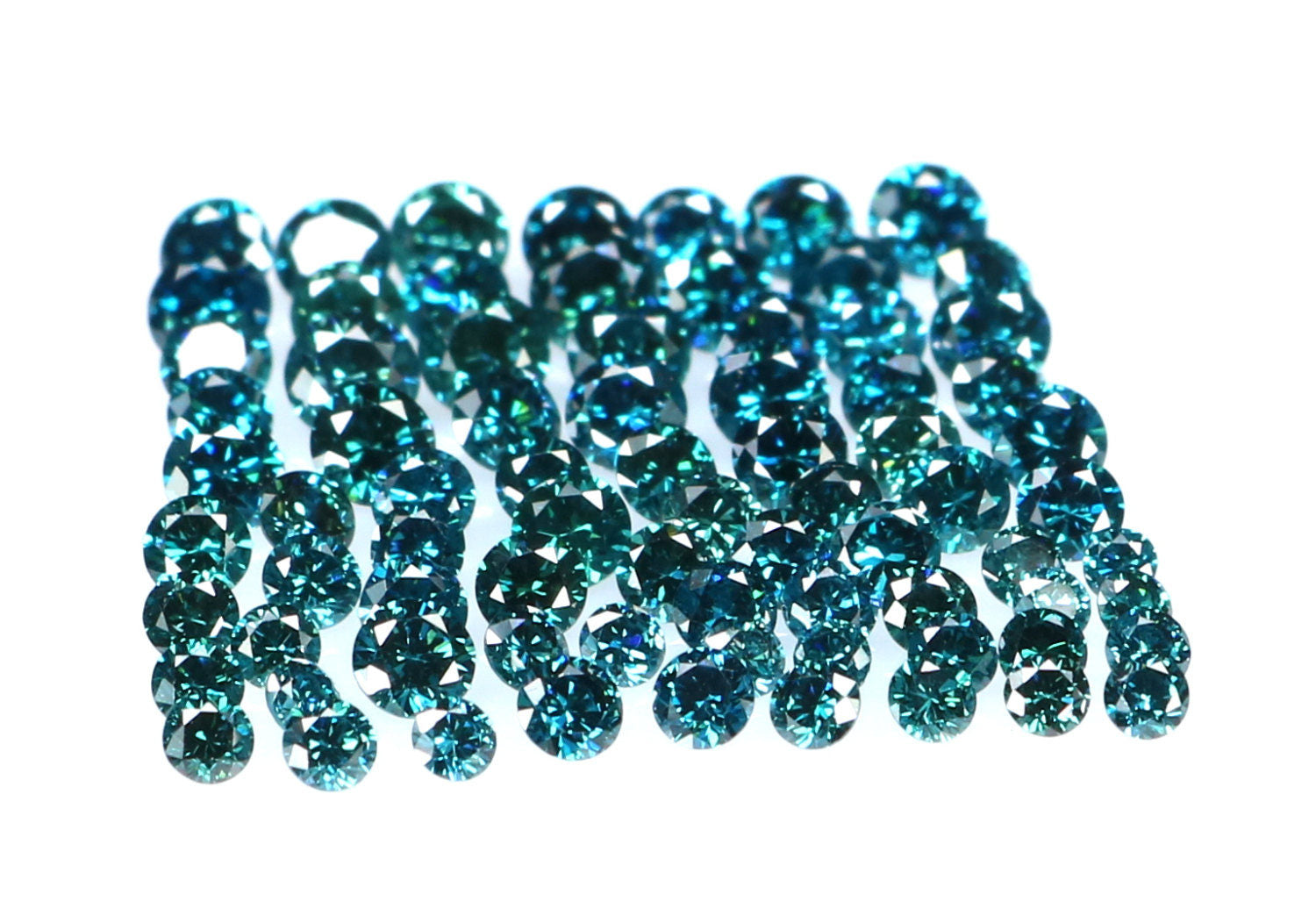 Natural Loose Diamond Round Shape Blue Color VS1 SI1 Clarity 25 Pcs Lot Q23