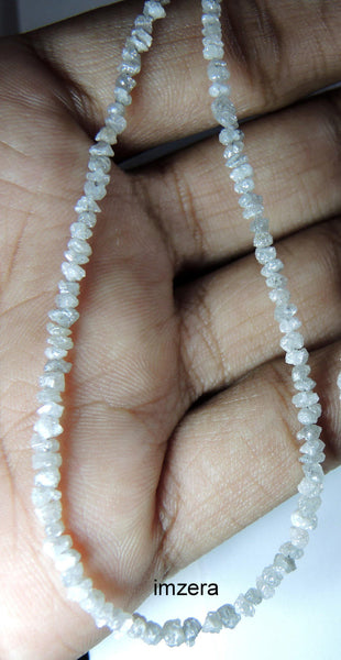Natural Loose Diamond Rough bead White Beautiful Uncut Drilled Q123
