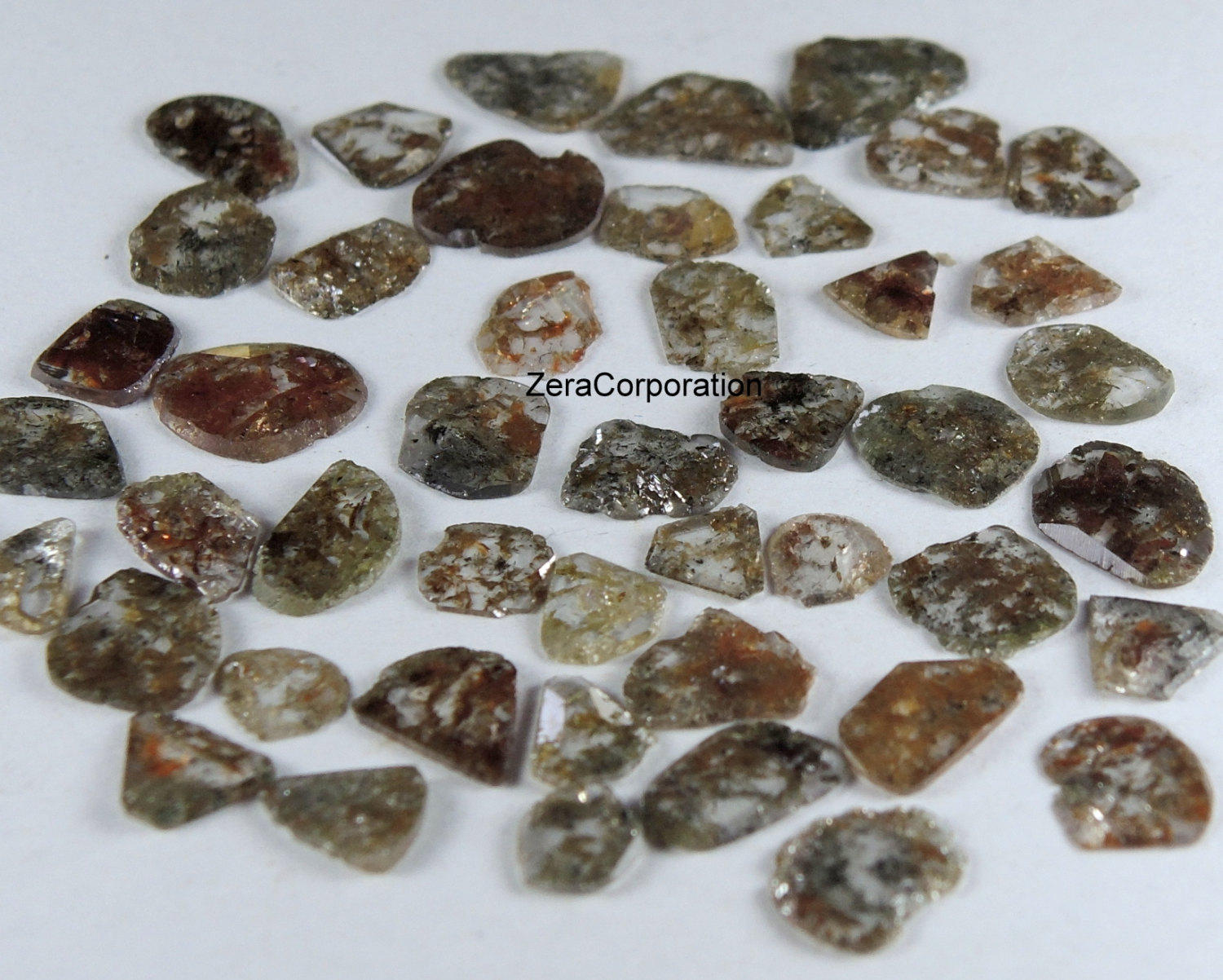 Natural Loose Diamond Rose Cut Faceted Polki Slice Shape Brown Color 4.20 to 8.20 MM 1.00 Ct Q103-1