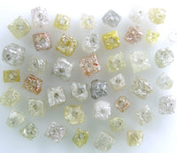 Natural Loose Diamond Drilling Rough Cube Mix Color I3 Clarity 3.00 Ct Lot Q76