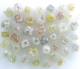 Natural Loose Diamond Drilling Rough Cube Mix Color I3 Clarity 3.00 Ct Lot Q76