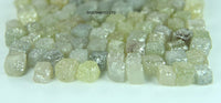 Natural Loose Diamond Undrilled Uncut Rough Cube Shape Yellow Grey Color I3 Clarity 2.00 to 4.00 MM 1.00 Ct Lot Q126