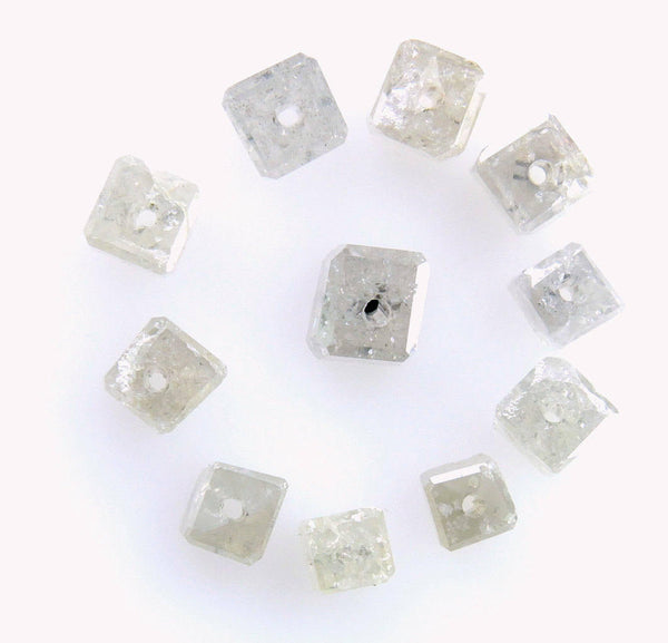 Natural Loose Diamond Drilling Polished Cube White Grey Color I3 Clarity 1.00 Ct Lot Q64
