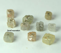 Natural Loose Diamond Rough Cube Bead Mix Color Drilled Uncut 2.00 to 3.00 MM 1.00 Ct Lot Q128