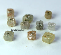 Natural Loose Diamond Rough Cube Bead Mix Color Drilled Uncut 2.00 to 3.00 MM 1.00 Ct Lot Q128