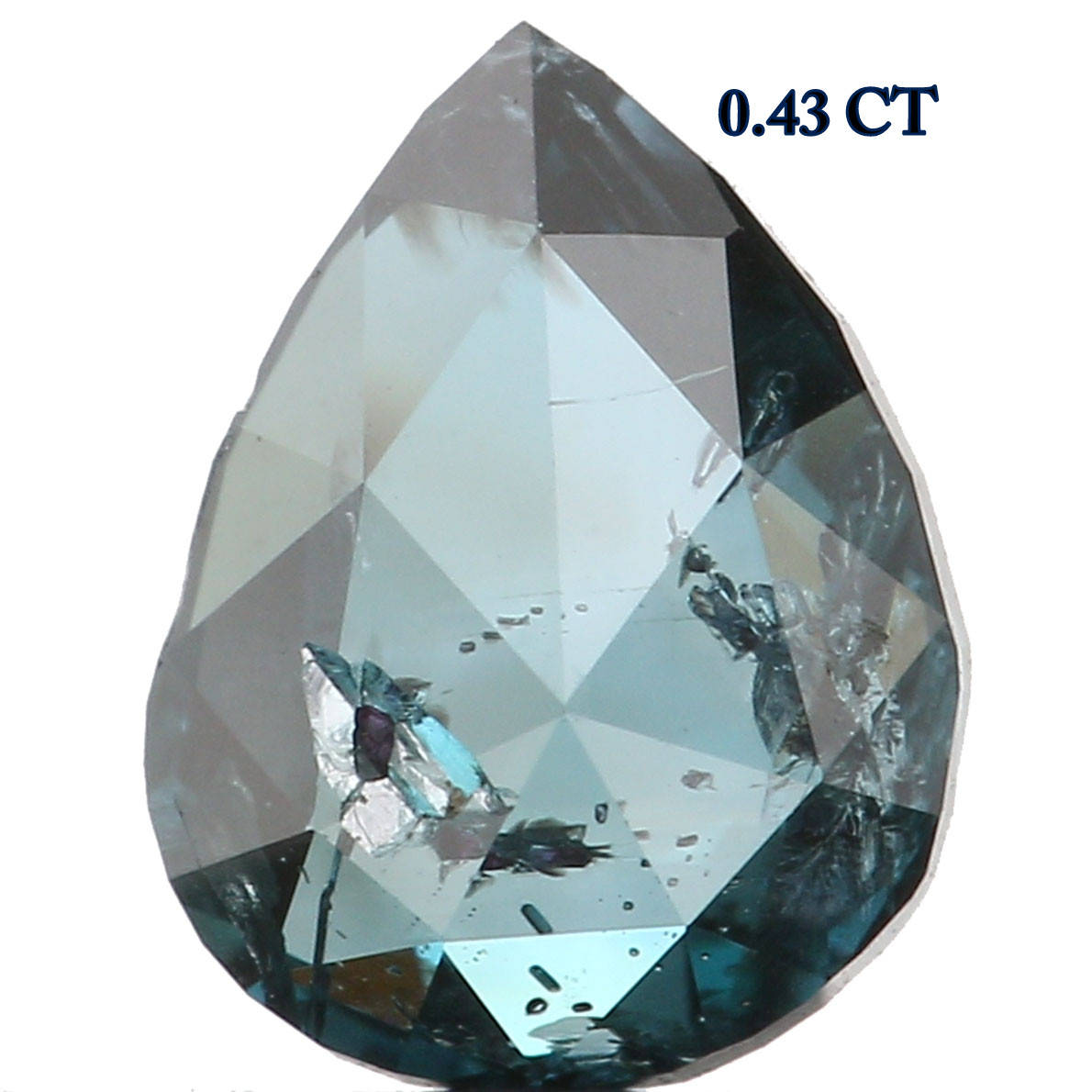 Natural Loose Diamond Pear Blue Color I1 Clarity 5.44 MM 0.43 Ct L6460